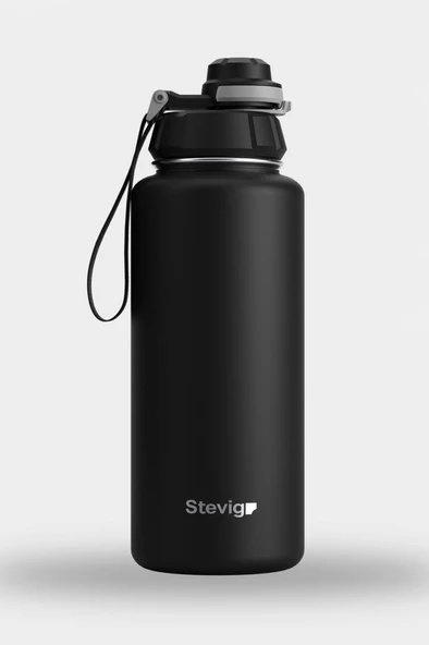 Stevig 1 Hand Leak-Proof Sızdırmaz Çelik Termos 1000 Ml Black ST-210 ürün görseli 1