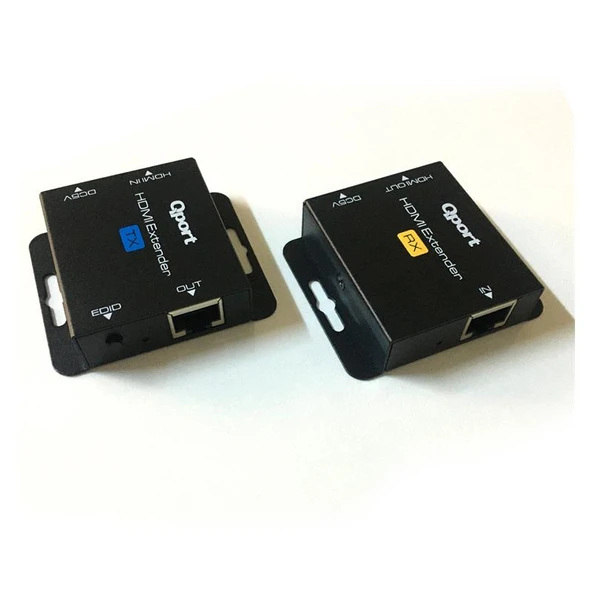 QPORT Q-HEX2 HDMI EXTENDER CAT6 60M 2 Lİ PAKET (ADAPTÖR DAHİL) ürün görseli 1