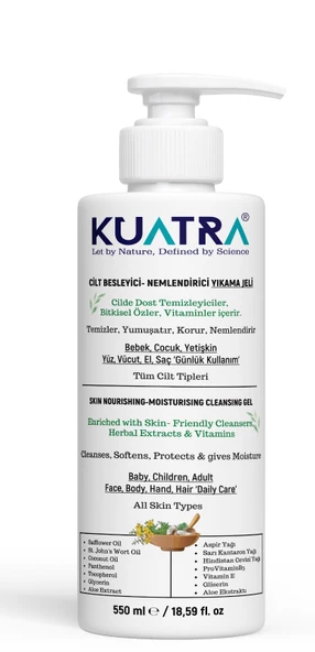 Kuatra Nemlendirici Besleyici Temizlik Jeli 550ml (kokusuz) ürün görseli 1