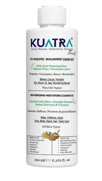 Kuatra Nemlendirici Besleyici Temizlik Jeli 200ml (kokusuz) ürün görseli 1
