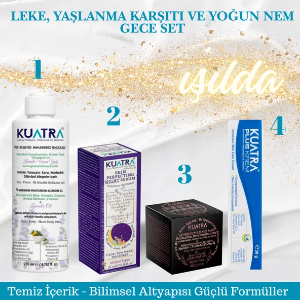 Leke, Yaşlanma Karşıtı ve Yoğun Nem Gece Set Doğal içerik, Onarıcı Bakım, Yoğun Nem ürün görseli 1
