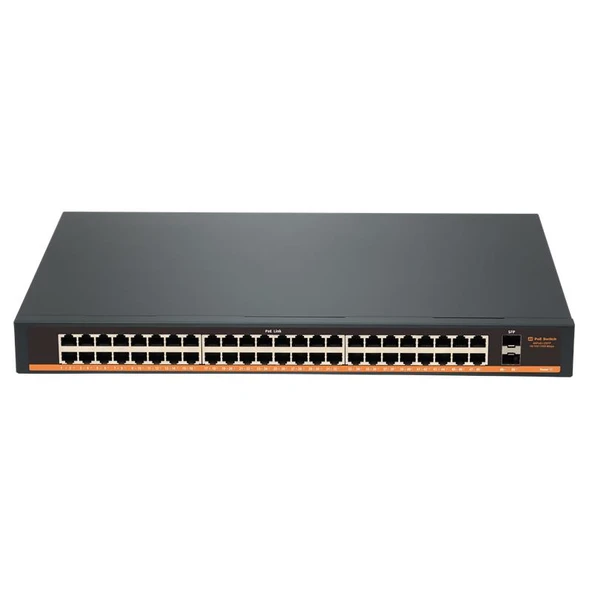 TIWOX TP-G4820-POE800W 48 PORT GIGABIT + 2X 1GB SFP UPLINK RACKMOUNT POE SWITCH ürün görseli 1