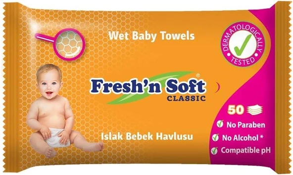 Fresh'n Soft Classic Islak Bebek Havlusu 50 Yaprak ürün görseli 1