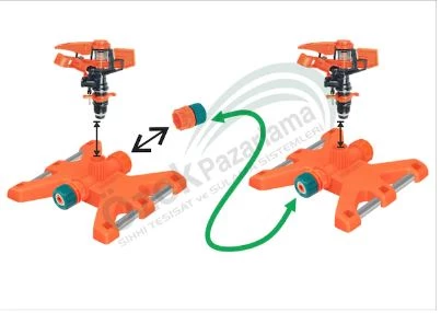 METAL SEHPA + AÇI AYARLI SPRİNK + 1/2 LÜKS T EKİ (TAKIM)* ürün görseli 1