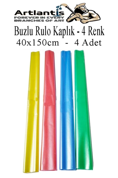 Buzlu Rulo Şeffaf Kaplık 4 Adet 40x150 cm Defter Kitap Kaplığı Okul Öğrenci Rulo Kaplık ürün görseli 1