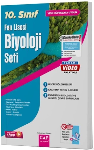 10.Sınıf Fen Lisesi Biyoloji Seti Çap Yayınları ürün görseli 1