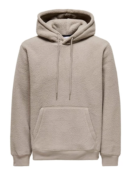 ONLY & SONS Erkek Kapüşonlu Peluş Sweatshirt 22030287 ürün görseli 1