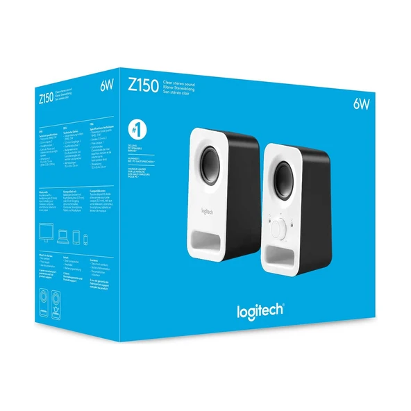LOGITECH Z150 2.0 MULTIMEDIA HOPARLÖR BEYAZ 980-000815 ürün görseli 1