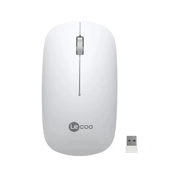 LENOVO LECOO USB OPTİK KABLOSUZ MOUSE BEYAZ WS214-B ürün görseli 1