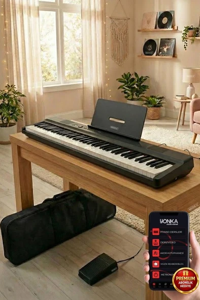 Midex PLX-120BK Yüksek Kaliteli Katlanır Taşınabilir Dijital Piyano ürün görseli 1