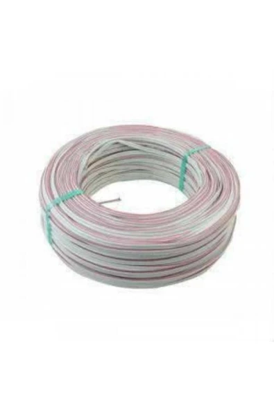 BEYAZ KARS KORDON 2x0.75mm2 Cca Yassı Kordon Kablo 100 Metre ürün görseli 1