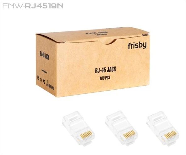 FRISBY FNW-RJ4519N RJ45 CAT5 UTP 100 ADET KONNEKTOR ürün görseli 1