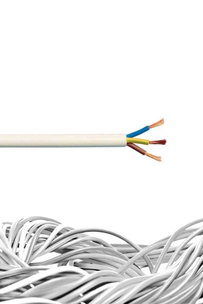 ÖZNUR 20 Metre 3x2,5 Ttr H05VV-F Beyaz Öznur Kablo ürün görseli 1