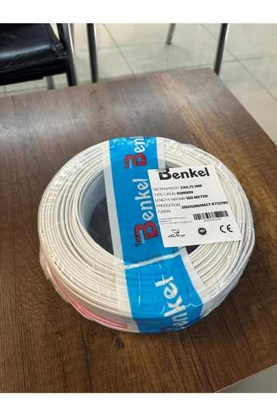 BENKEL Cca 2x0.75 Kordon Elektrik Kablosu 100mt Kablo (-2x0.75-kordon) Cca ürün görseli 1