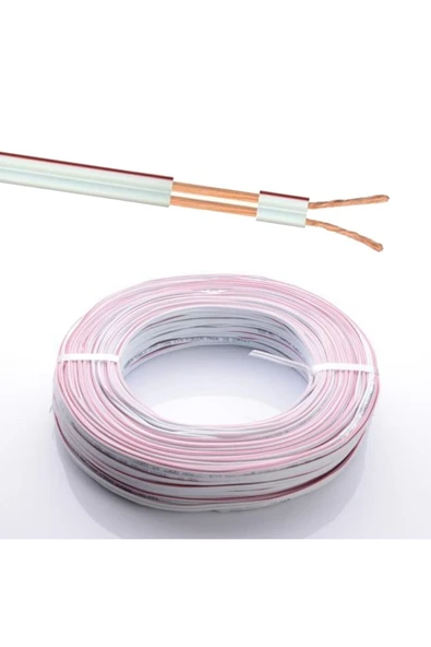 BEYAZ KARS 2x0,75 Mm Kordon Kablo Cca 100 Mt - Resim 2