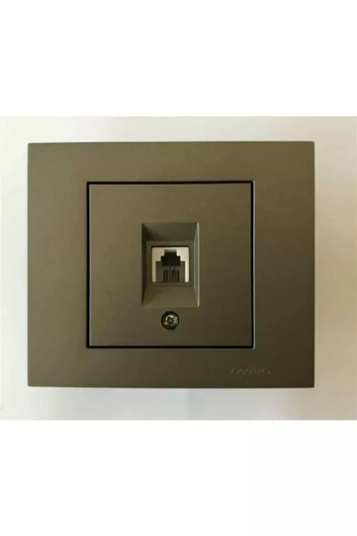 Seldur Grano Antrasit Numeris Telefon Prizi Cat3 + Çerçeve ürün görseli 1