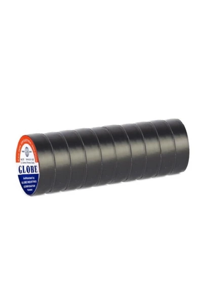 Globe Pvc Elektrik Izolasyon Bant "0.13x19x10yards" (SİYAH) (10'LU PAKET) ürün görseli 1