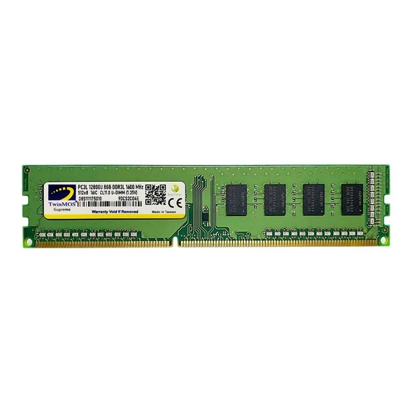 8 GB DDR3 1600MHZ TWINMOS 1.35 DT MDD3L8GB1600D ürün görseli 1