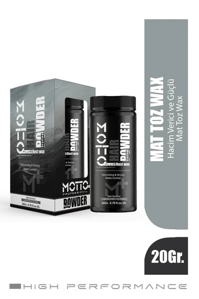 Motto Plus Professional Toz Şekillendirici Hacim Verici Pudra Mat Wax 20Gr. ürün görseli 1