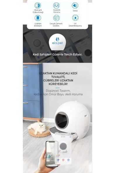 Els Pet ELS-E801 Akıllı Kedi Tuvaleti ürün görseli 1