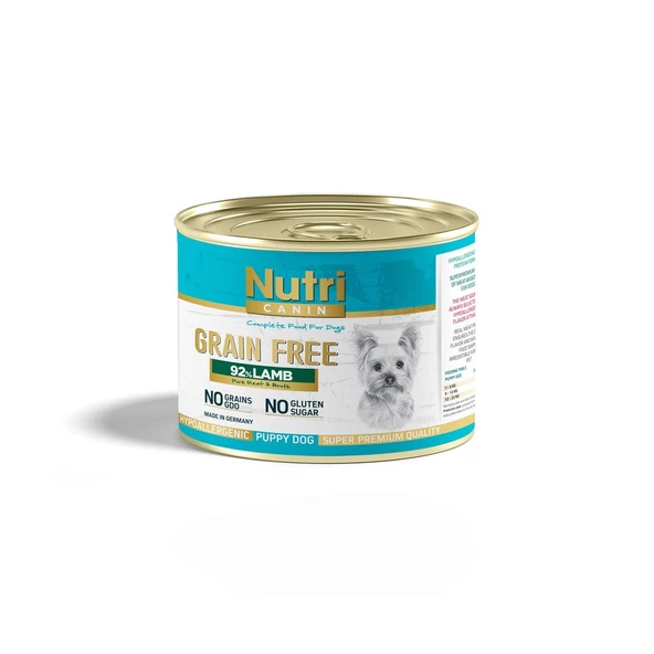 Nutri Canin Lamb Puppy Tahılsız Kuzulu ve Patatesli Yavru Köpek Konservesi 200 Gr ürün görseli 1
