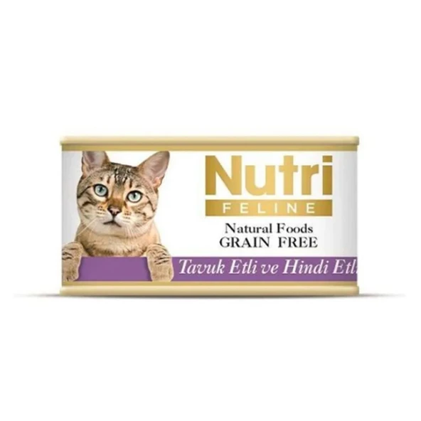 Nutri Feline Tavuk Etli ve Hindi Etli Yetişkin Kedi Konservesi 85gr ürün görseli 1