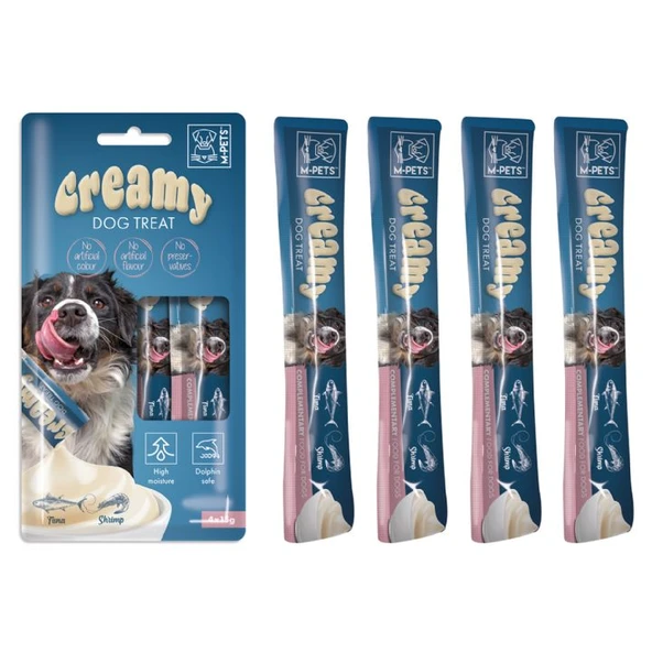 19039199 M-pets Köpek Ödülü Creamy Ton Balikli Kari·desli· 4x15gr ürün görseli 1
