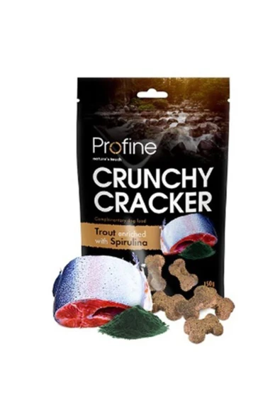 Crunchy Cracker Alabalık Ve Spirulinalı Kıtır Köpek Ödül Maması 150 Gr ürün görseli 1