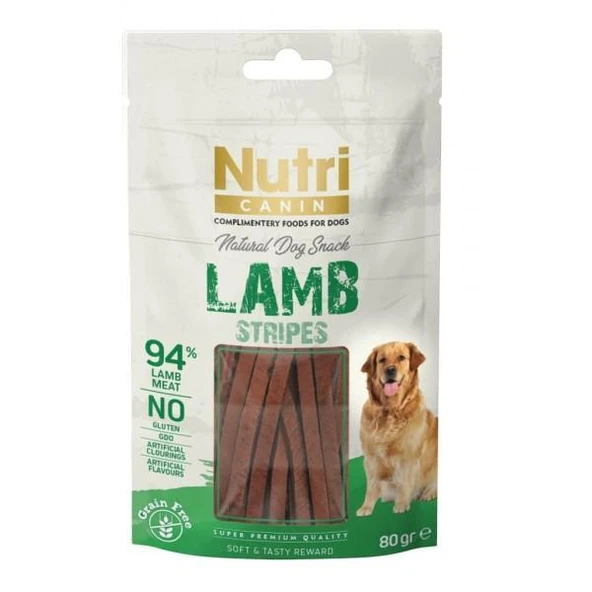 Nutri Canin Lamb Stripes Köpek Ödül 80 GR ürün görseli 1