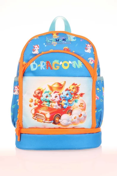 Kaukko Kids Anaokul Çantası Dragon V6032 ürün görseli 1