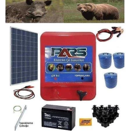 Pars Elektrikli Çit Ayı-Domuz Kovucu Eco Set 1500 (Demir Direk İzolatörlü) ürün görseli 1
