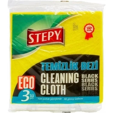 STEPY TEMİZLİK BEZİ SARI 3LÜ ürün görseli 1