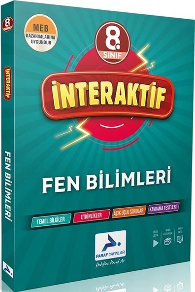 Paraf Yayınları 8. Sınıf İnteraktif Fen Bilimleri Soru Bankası ürün görseli 1