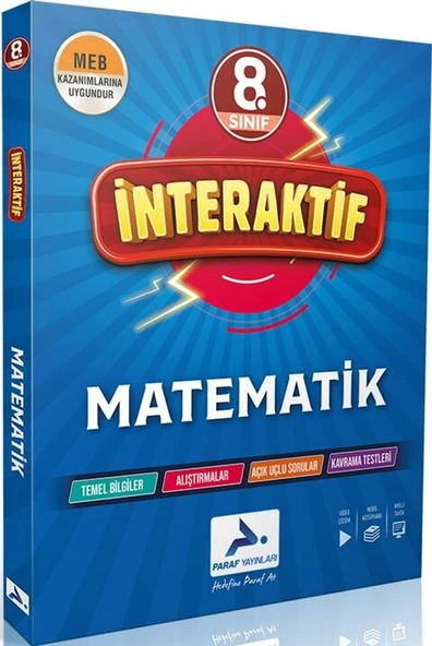 Paraf Yayınları 8. Sınıf İnteraktif Matematik Soru Bankası ürün görseli 1