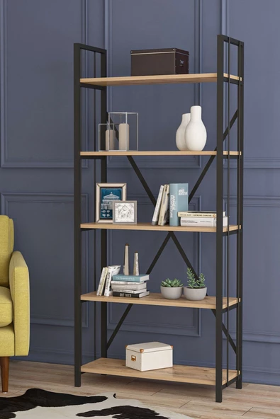 Wood House Eftelya Kitaplık Atlantik Çam ürün görseli 1