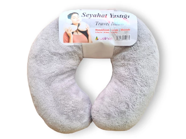 SEYAHAT BOYUN YASTIĞI GRİ ürün görseli 1