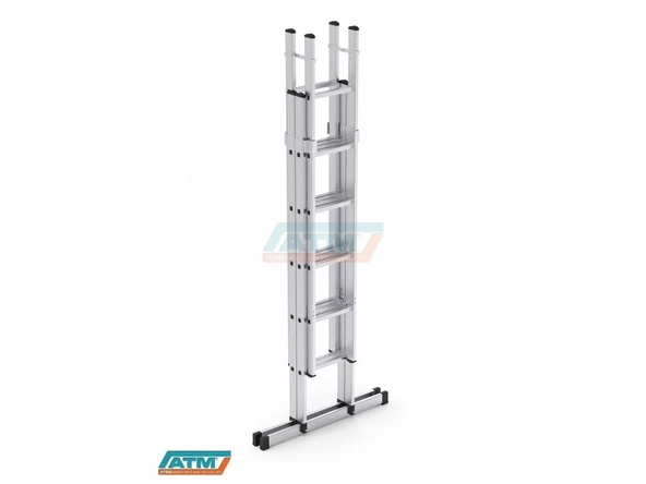 2*4=8+2=10 MT 80X25 ÇİFT SÜRGÜLÜ MERDİVEN ürün görseli 1