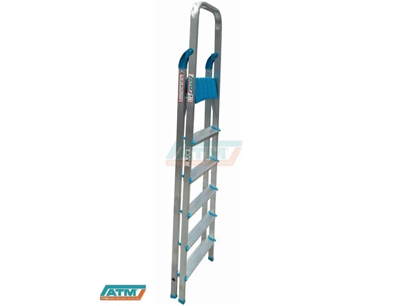 ALMERA 5+1 TEK ÇIKIŞLI ALUMİNYUM MERDİVEN ürün görseli 1
