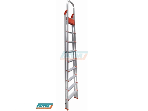 ALMERA 8+1 TEK ÇIKIŞLI ALUMİNYUM MERDİVEN ürün görseli 1