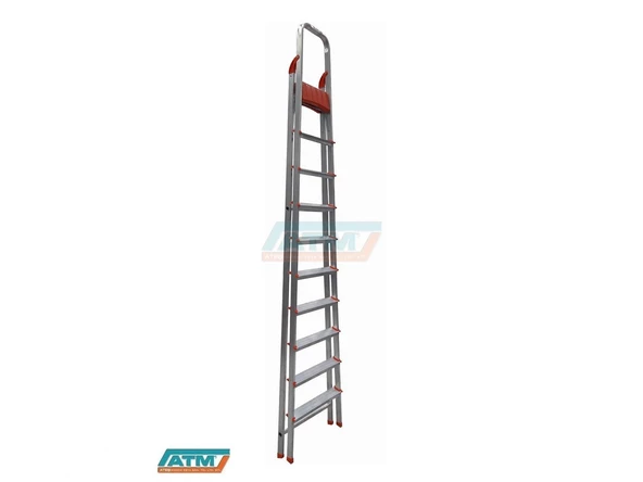 ALMERA 9+1 TEK ÇIKIŞLI ALUMİNYUM MERDİVEN ürün görseli 1