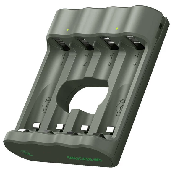 GP Recyko B441 Usb 4’Lü AA - AAA Pil Şarj Cihazı (GPACSB44103 GPB441R21-2GTLB1) ürün görseli 1