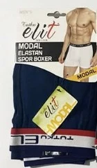 Tutku Elit Erkek Modal Elastan Spor Boxer 6'lı 1252 lacivert ürün görseli 1