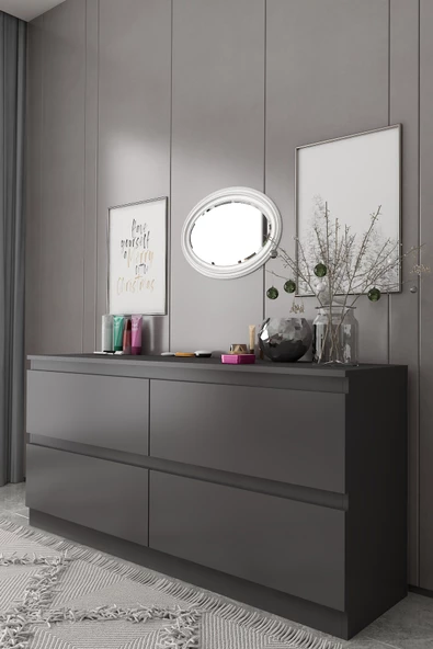 Givayo Mobilya SONYA KONSOL ANTRASİT 150 CM ürün görseli 1
