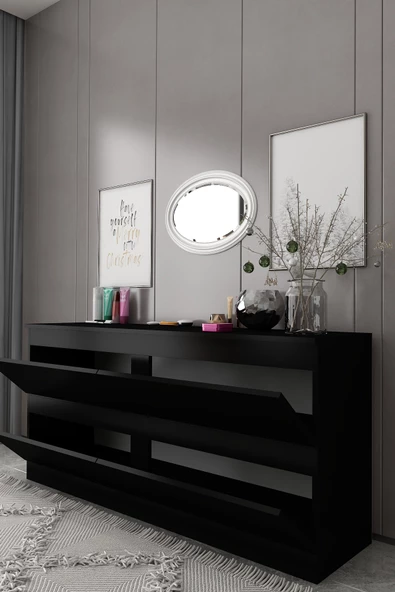 Givayo Mobilya SONYA KONSOL SİYAH 150 CM - Resim 3
