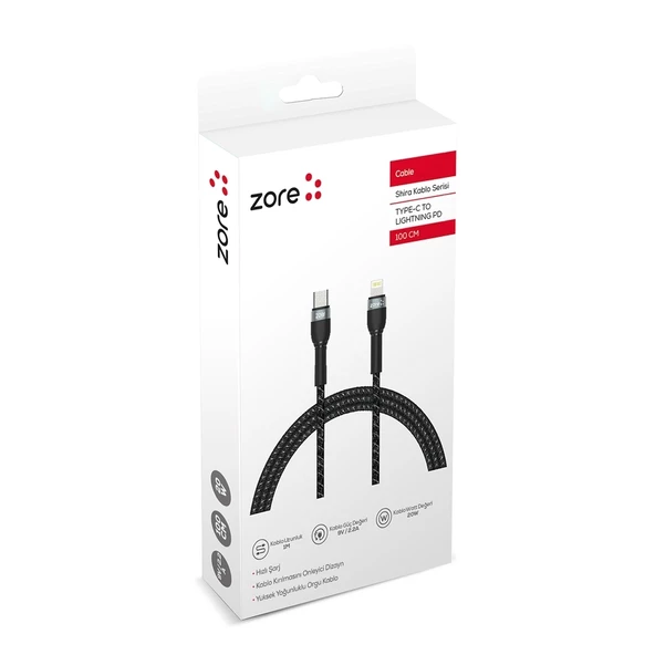 Shira Serisi Type-C to Lightning PD Kablo 30cm - Resim 2