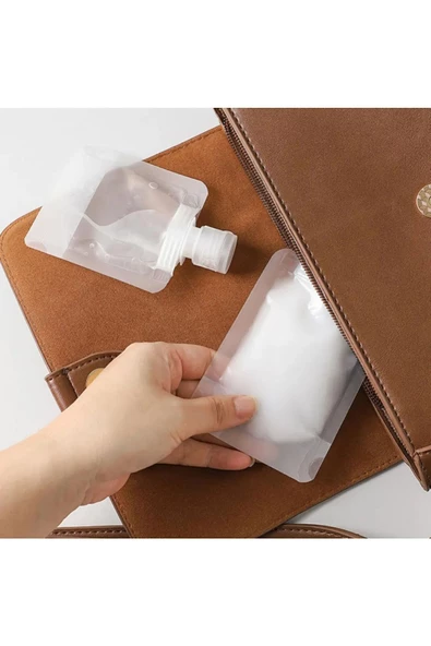 Sıvı Seyahat Kiti Pratik Sıvı Ve Şampuan Torbası 8 Adet 50 ml ürün görseli 1