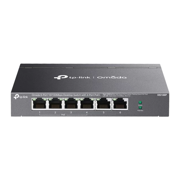 TP-LINK  Omada DS106P 6 Port Yönetilemez Switch ürün görseli 1