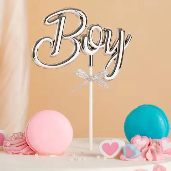 Pasta Üstü Çubuklu Boy Krom Gümüş 17 cm ürün görseli 1
