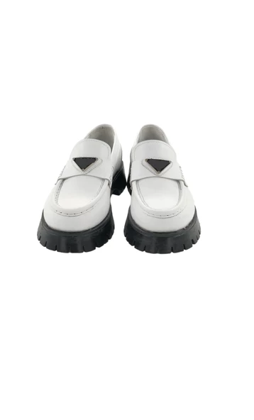 26252103 Loafer Beyaz Tokalı - Resim 2