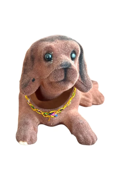 KAFA SALLAYAN KÖPEK ARABA SÜSÜ KOYU KAHVERENGİ RENK 14 CM ürün görseli 1